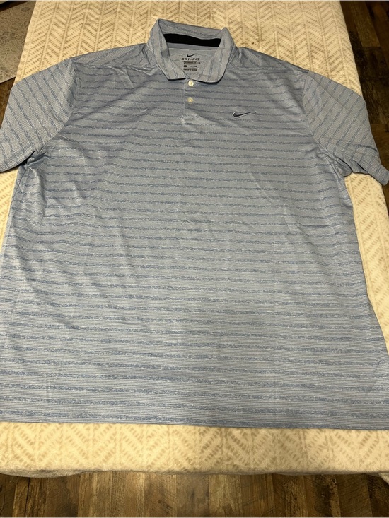 Nike Other - Nike Light Blue Striped Men's Polo Shirt XXL